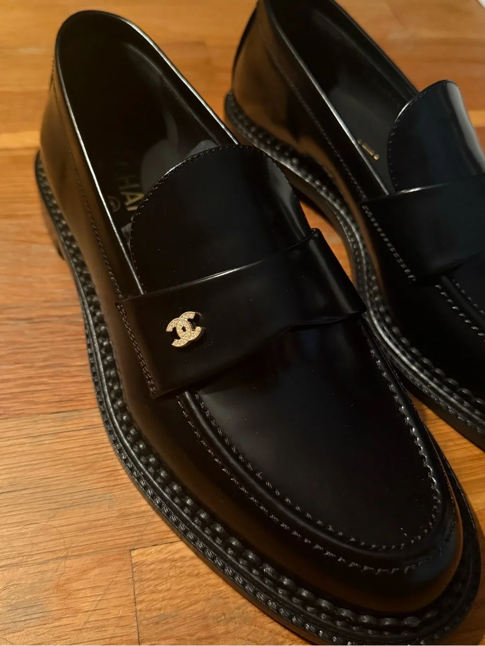Chanel Black Loafers